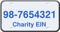 Charity EIN License Plate