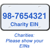 Charities: Please show your EINs